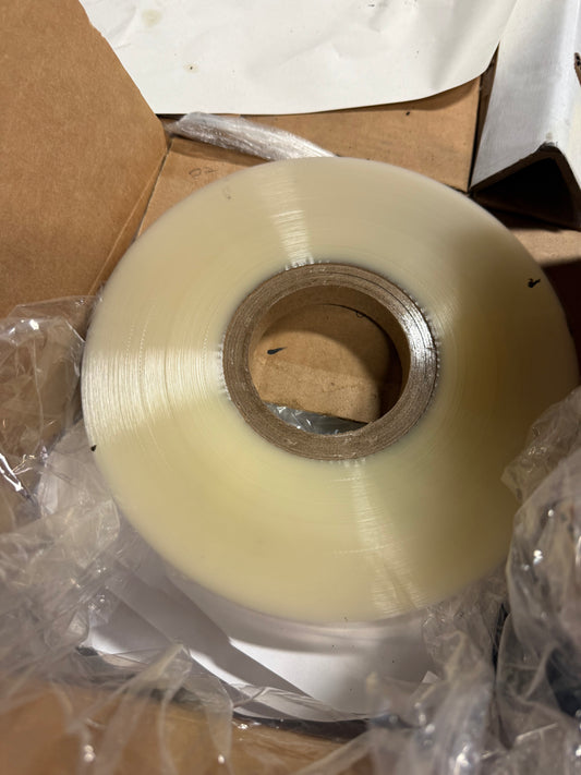 Item#607 48 boxes of 3/4 inch clear banding rolls