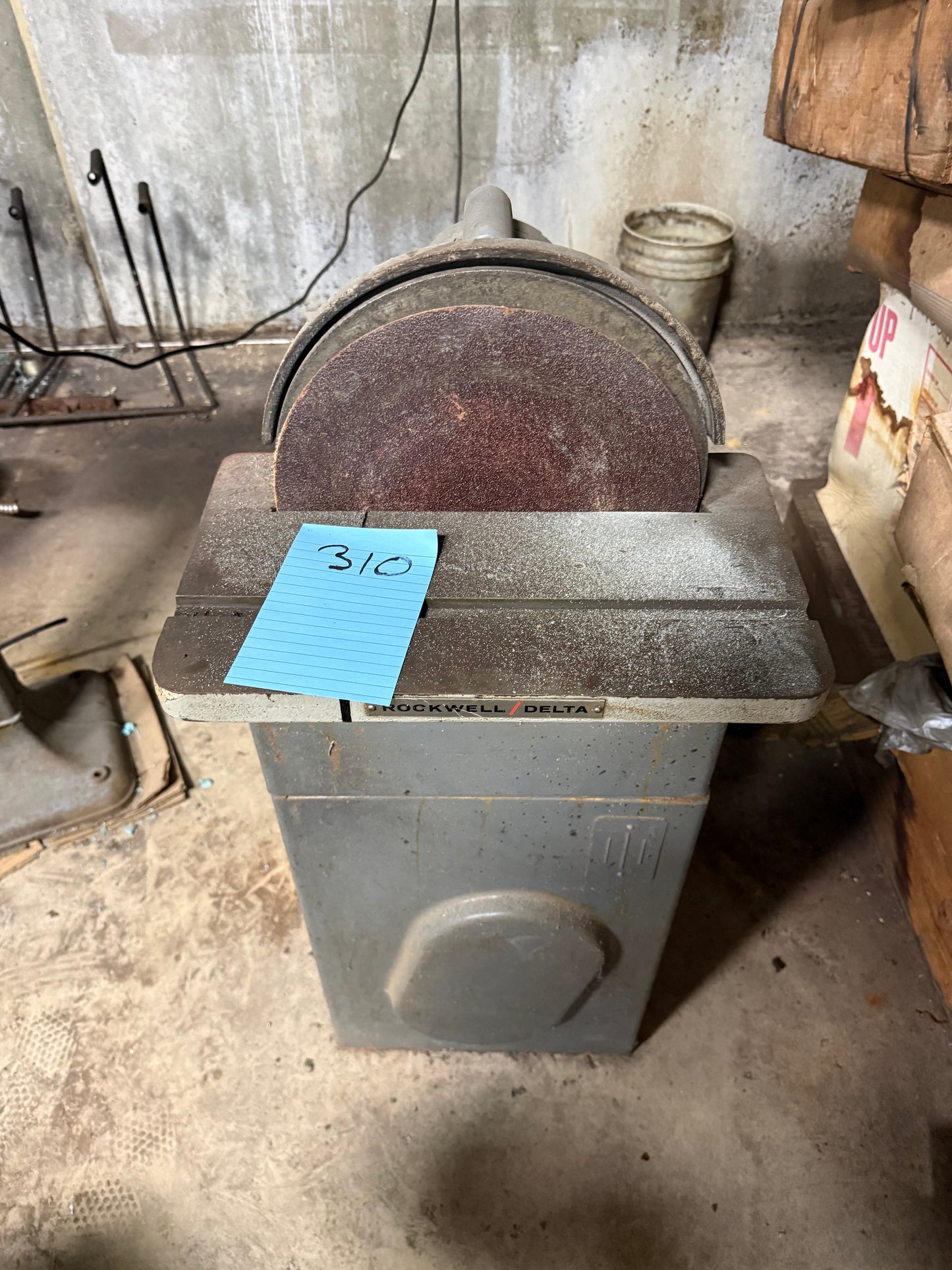 item#310 Rockwell 12" Pedestal Circular Disk Sander