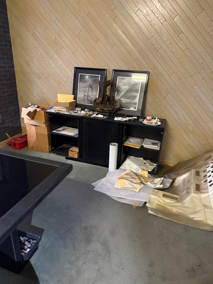 Item#614 Office desks and credenzas 2 of each